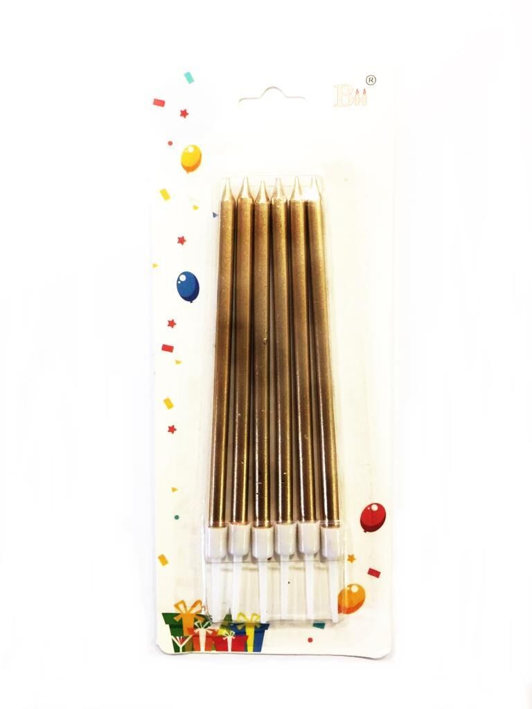 Rose Gold Metalik Mum Altlıklı