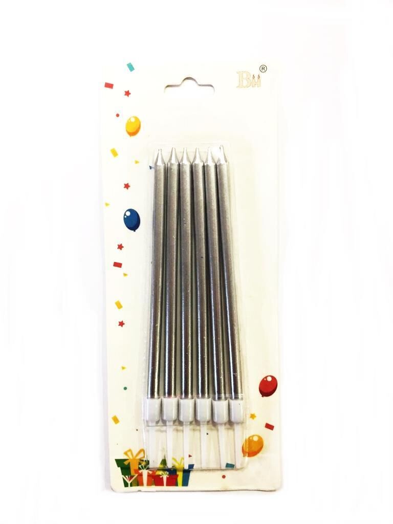 Gümüş Metalik Mum Altlıklı