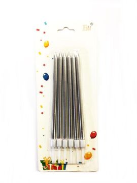 Gümüş Metalik Mum Altlıklı