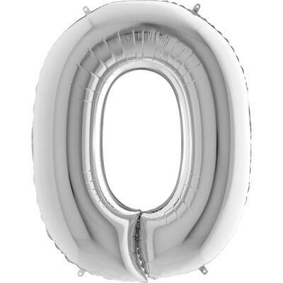 40'' FOLYO BALON HARF -O- GÜMÜŞ