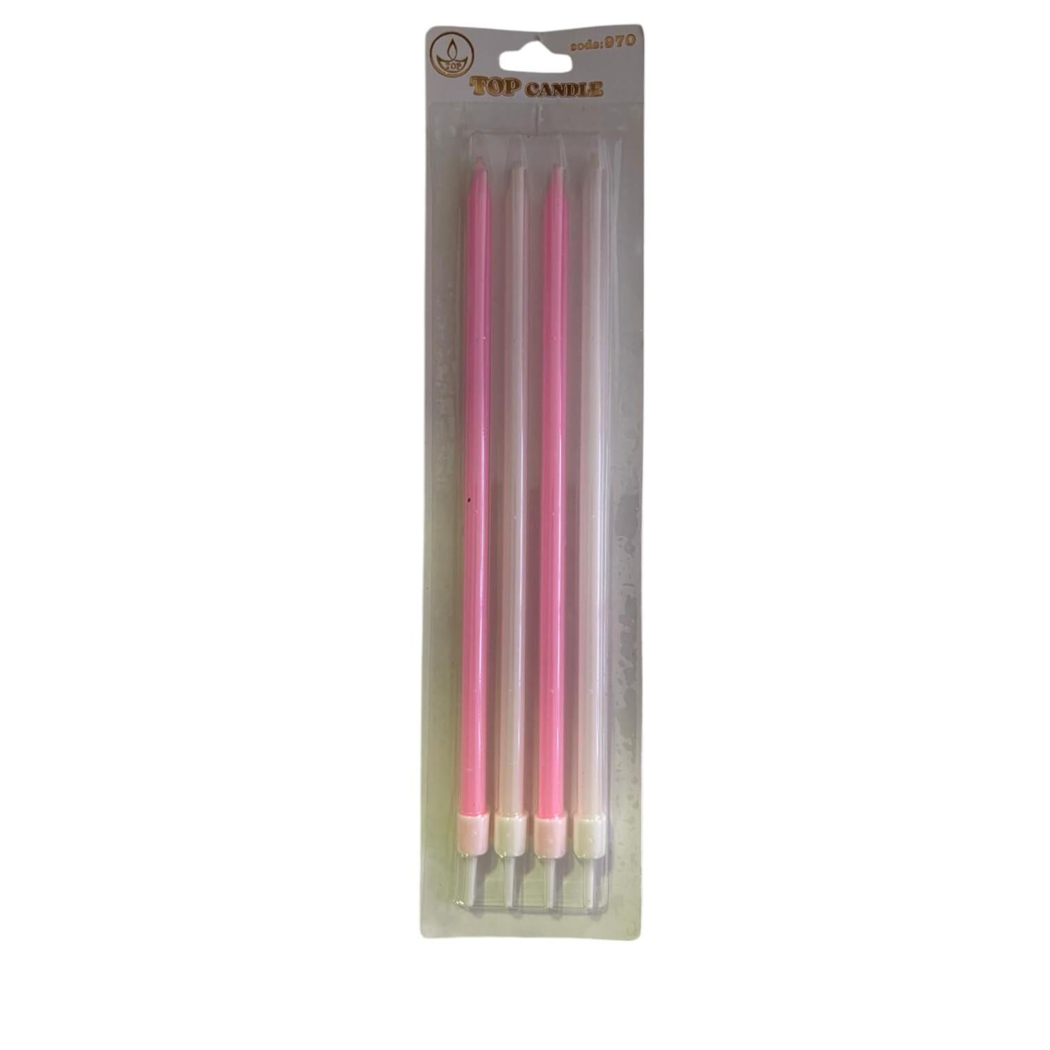 PASTA MUMU PEMBE-BEYAZ GEÇİŞLİ CODE:970 20 CM