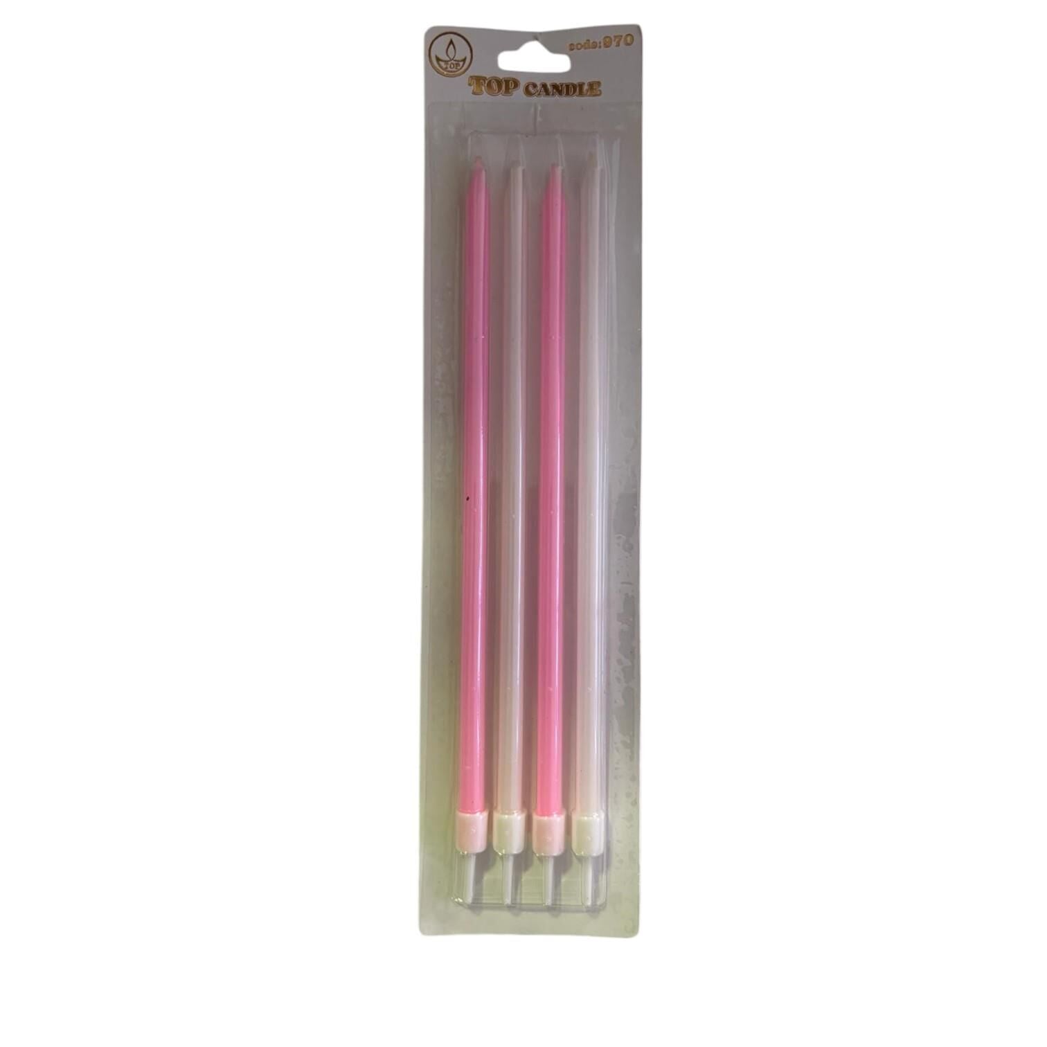 PASTA MUMU PEMBE-BEYAZ GEÇİŞLİ CODE:970 20 CM