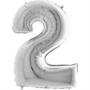40'' FOLYO BALON RAKAM -2- GÜMÜŞ