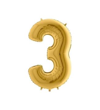 40'' FOLYO BALON RAKAM -3- GOLD