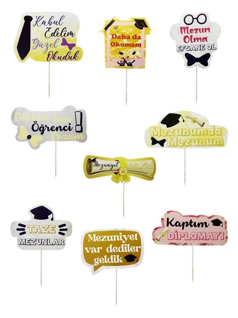 MEZUNİYET KONUŞMA BALONU 10 LU