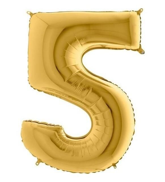 40'' FOLYO BALON RAKAM -5- GOLD