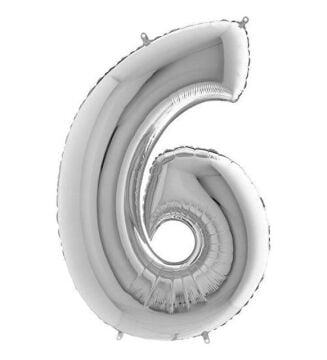 40'' FOLYO BALON RAKAM -6- GÜMÜŞ