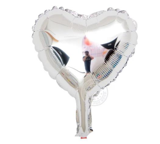 Kalp Folyo Gümüş 5''