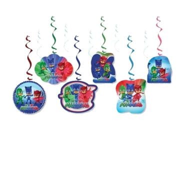 PJ MASK SPİRAL TAVAN SÜSÜ 6 LI
