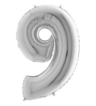 40'' FOLYO BALON RAKAM -9- GÜMÜŞ