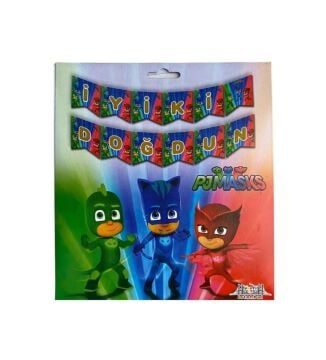 PJ MASK BASKILI İYİ Kİ DOĞDUN BANNER