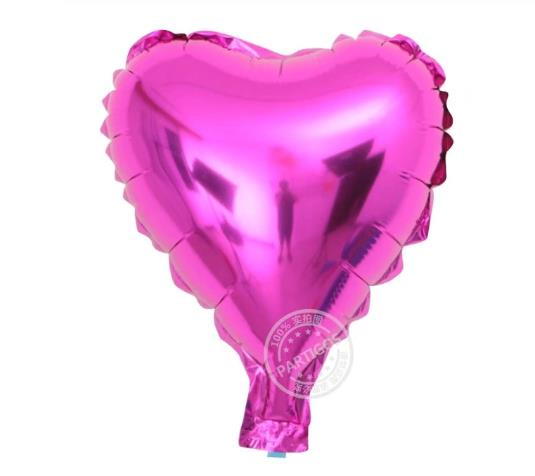 Kalp Folyo Fuşya 5''