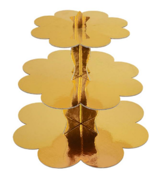 3 KATLI CUPCAKE STANDI GOLD