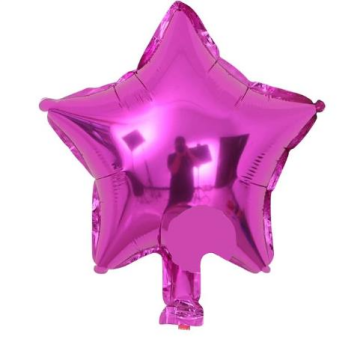 Yıldız Folyo Balon Fuşya 5''