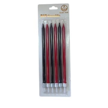 PASTA MUMU PARLAK KIRMIZI-SİYAH CODE:930 16 CM