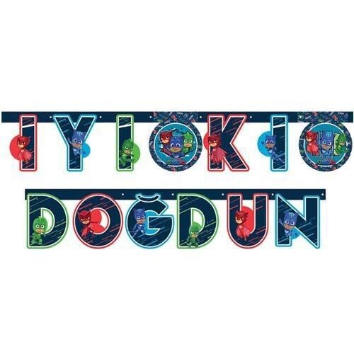 PJ MASKS TREND İYİ Kİ DOĞDUN BAYRAK SET