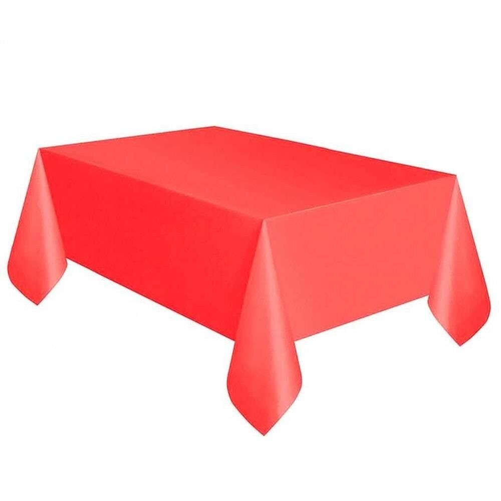 MASA ÖRTÜSÜ PLASTİK DÜZ KIRMIZI