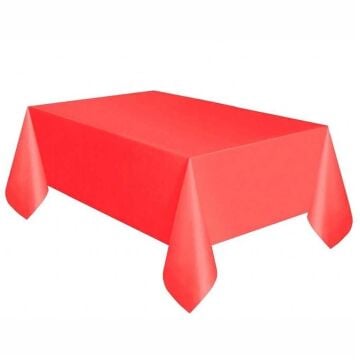 MASA ÖRTÜSÜ PLASTİK DÜZ KIRMIZI