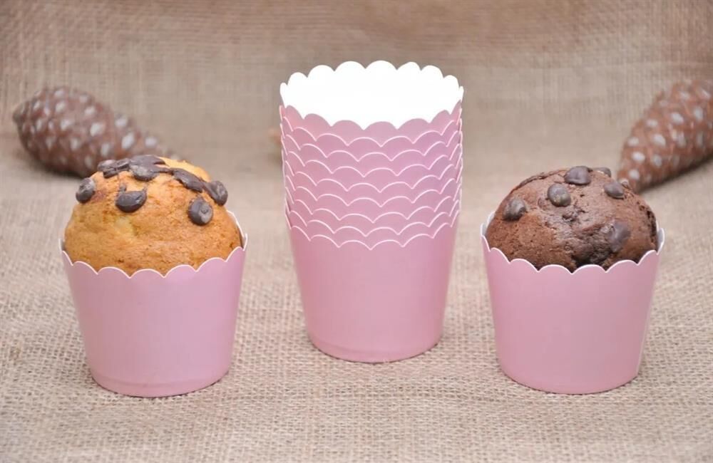 MAKARON PEMBE CUPCAKE 25 Lİ