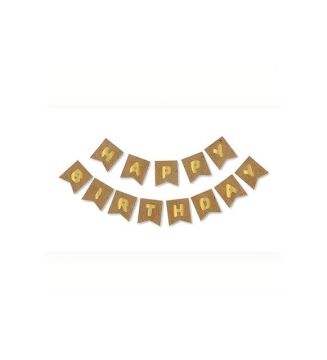 KRAFT-GOLD BASKILI H.BIRTHDAY BAYRAK SET