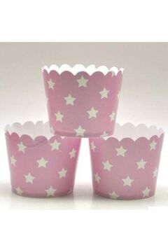 YILDIZ BASKILI PEMBE CUPCAKE