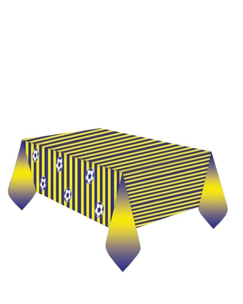 SARI LACİVERT TARAFTAR PLASTİK MASA ÖRTÜSÜ