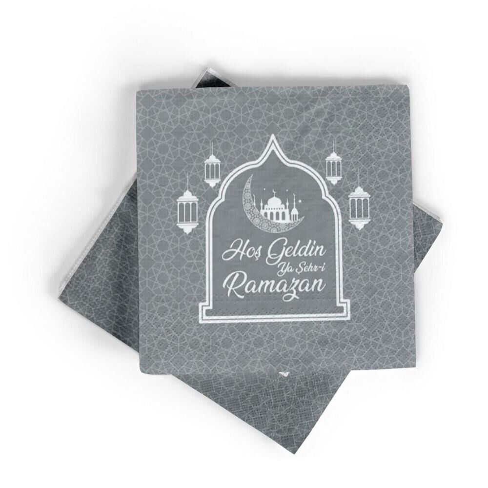HOŞGELDİN RAMAZAN BASKILI KAĞIT PEÇETE GÜMÜŞ