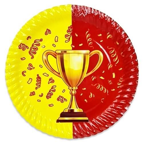 SARI KIRMIZI TARAFTAR BASKILI KARTON TABAK 8 Lİ