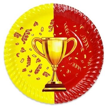 SARI-KIRMIZI TARAFTAR BASKILI KARTON TABAK 8 Lİ