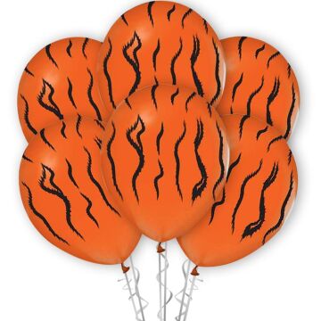 Çepeçevre Kaplan Baskılı 12'' Balon Turuncu Balon ( 100 Adet )