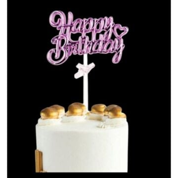 PASTA ÜSTÜ SÜS HAPPY PEMBE