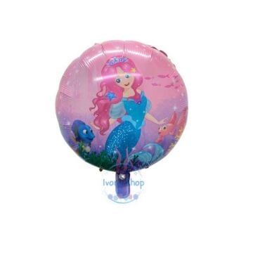 18'' YUVARLAK DENİZ KIZI FOLYO BALON