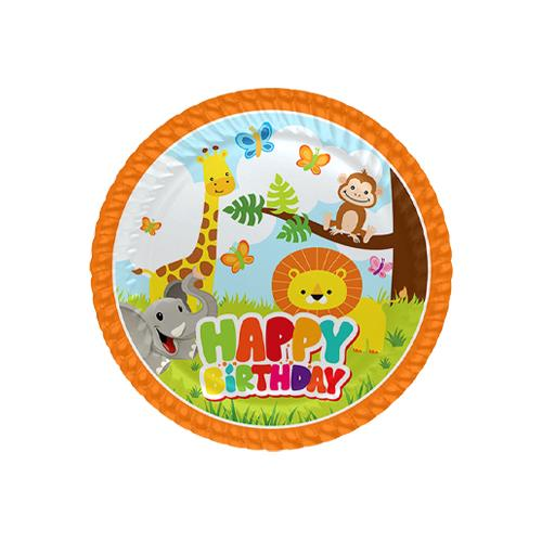 Sevimli Hayvanlar Temalı Karton Tabak ( 8 Adet )