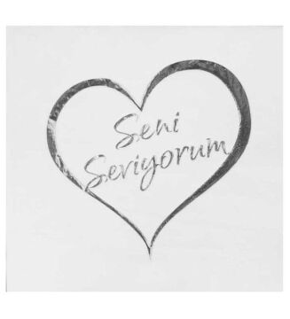 GÜMÜŞ SENİ SEVİYORUM VARAK BASKILI KAĞIT PEÇETE