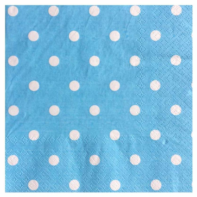 BEYAZ PUANTİYELİ A.MAVİ KAĞIT PEÇETE