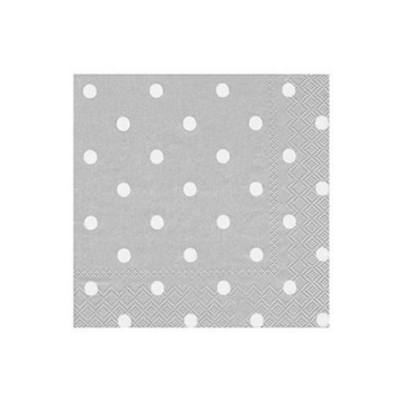 BEYAZ PUANTİYELİ SİLVER KAĞIT PEÇETE