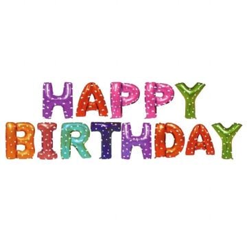 14'' FOLYO HAPPY BIRTHDAY SET KARIŞIK RENK
