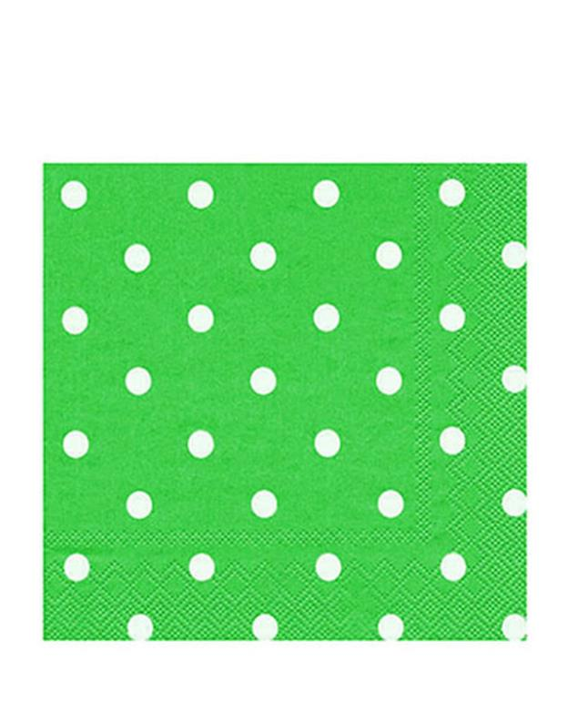 BEYAZ PUANTİYELİ YEŞİL KAĞIT PEÇETE