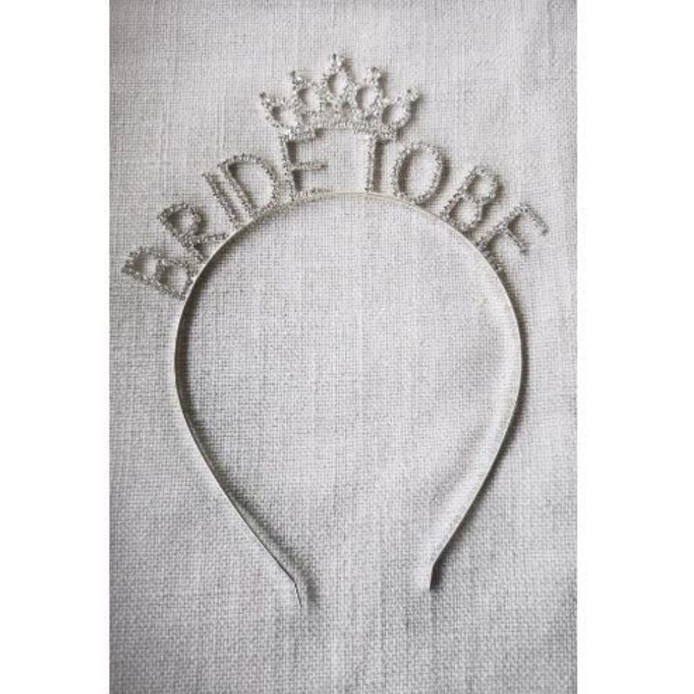 METAL TAŞLI TAÇ BRİDE KRALİÇE GÜMÜŞ