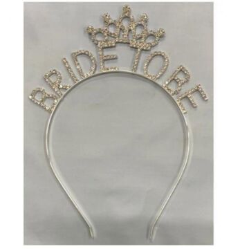 METAL TAŞLI TAÇ BRİDE KRALİÇE GOLD