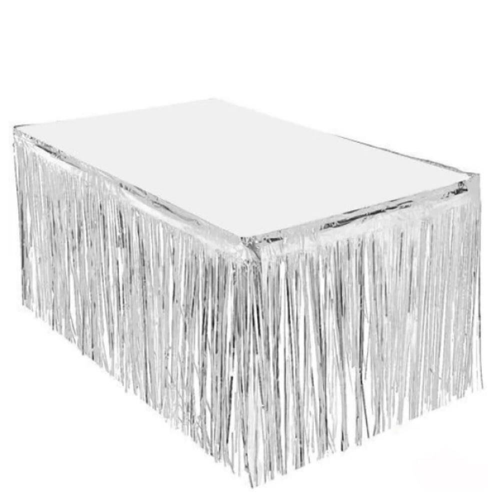 GÜMÜŞ METALİK MASA ETEĞİ