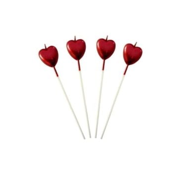 KIRMIZI KALP MUM 4 LÜ
