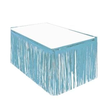 MAVİ METALİK MASA ETEĞİ