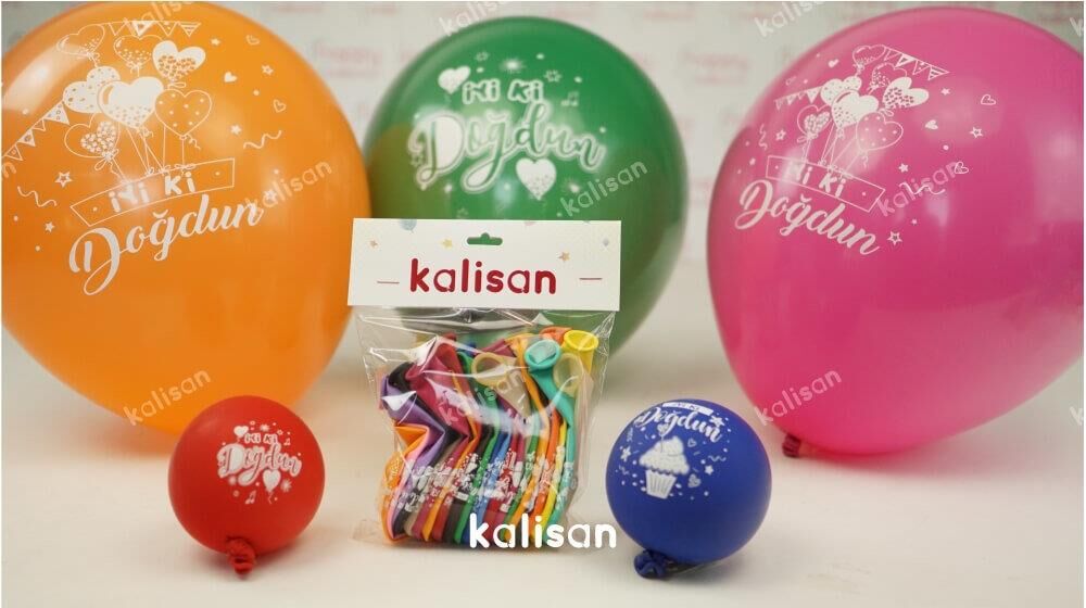 12'' İYİ Kİ DOĞDUN BASKILI BALON ( 25 Lİ )