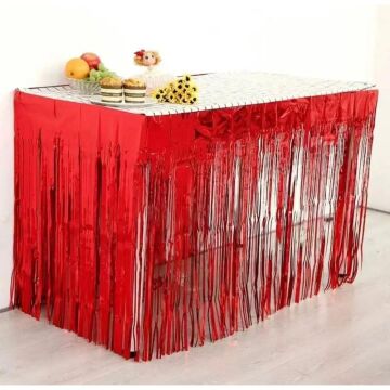 KIRMIZI METALİK MASA ETEĞİ