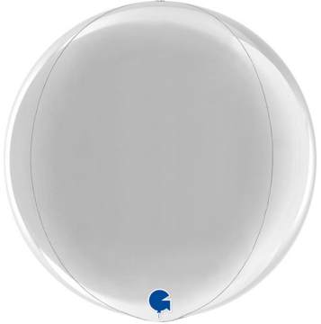 Küre Balon Metalik Gümüş-Gri Renkli 45 Cm 15'' (Grabo)
