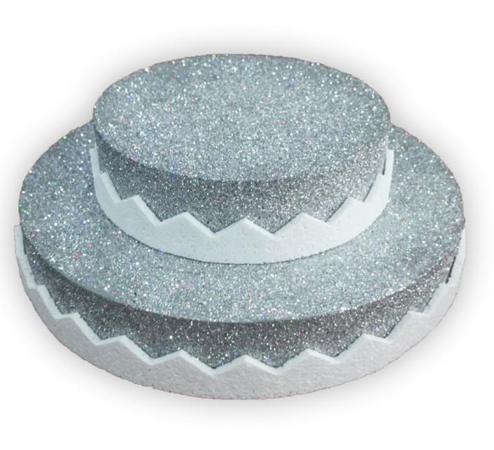 Strafor Pasta Gümüş (2 Katlı)