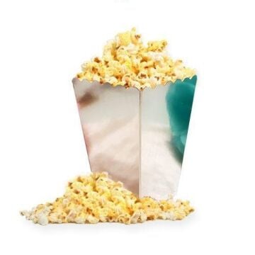 POPCORN KUTUSU METALİK GÜMÜŞ