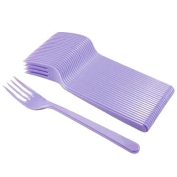 MOR PLASTİK ÇATAL ( 25 Lİ )