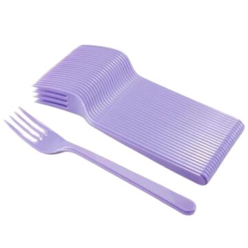 MOR PLASTİK ÇATAL ( 25 Lİ )